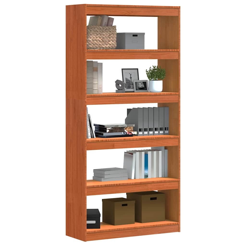 VidaXL Boekenkast Wasbruin 80 x 30 x 167,5 cm Massief grenenhout