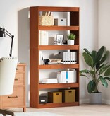 VidaXL Boekenkast Wasbruin 80 x 30 x 167,5 cm Massief grenenhout