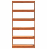 VidaXL Boekenkast Wasbruin 80 x 30 x 167,5 cm Massief grenenhout