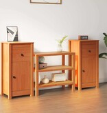 VidaXL Dressoir 2 pcs Wasbruin 39 x 34,5 x 80 cm Massief grenenhout