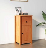 VidaXL Dressoir met lade Wasbruin 39 x 34,5 x 80 cm Massief grenenhout