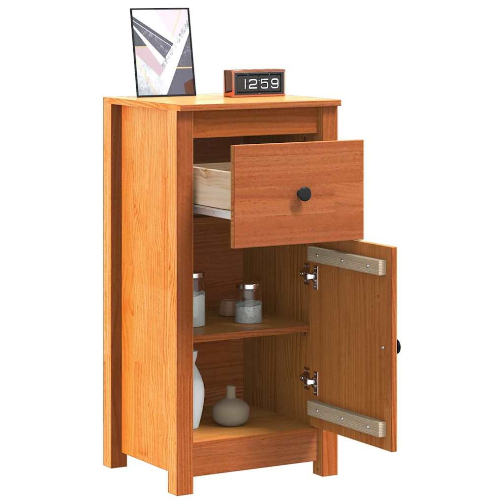 VidaXL Dressoir met lade Wasbruin 39 x 34,5 x 80 cm Massief grenenhout