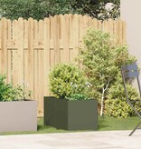 VidaXL Plantenbak 40x80x40 cm koudgewalst staal olijfgroen