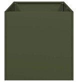VidaXL Plantenbak 40x80x40 cm koudgewalst staal olijfgroen