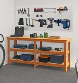 VidaXL Werkbank Wasbruin 181,5 x 50 x 80 cm Massief grenenhout
