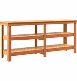 VidaXL Werkbank Wasbruin 181,5 x 50 x 80 cm Massief grenenhout