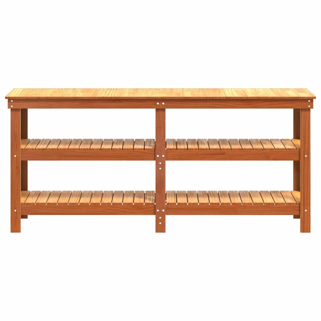 VidaXL Werkbank Wasbruin 181,5 x 50 x 80 cm Massief grenenhout