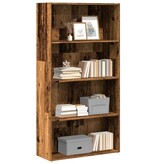 VidaXL Boekenkast 80x30x152 cm bewerkt hout oud houtkleurig