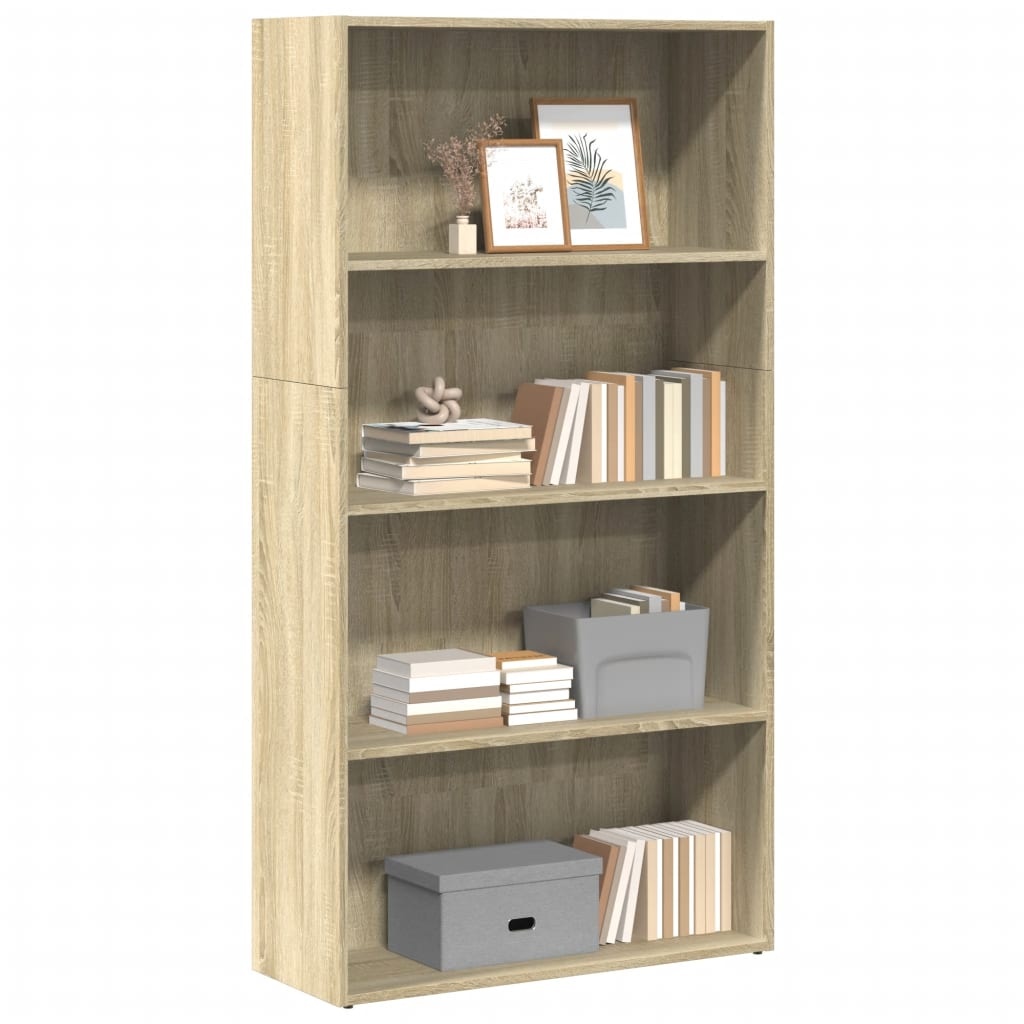 VidaXL Boekenkast 80x30x152 cm bewerkt hout sonoma eikenkleurig