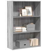 VidaXL Boekenkast 80x30x114 cm bewerkt hout grijs sonoma eikenkleurig