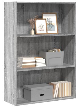 VidaXL Boekenkast 80x30x114 cm bewerkt hout grijs sonoma eikenkleurig