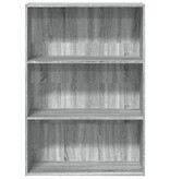 VidaXL Boekenkast 80x30x114 cm bewerkt hout grijs sonoma eikenkleurig