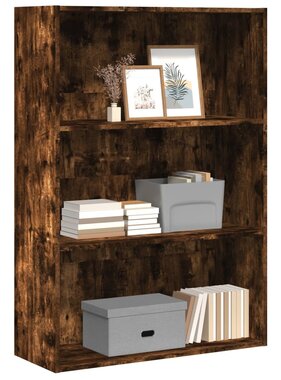 VidaXL Boekenkast 80x30x114 cm bewerkt hout gerookt eikenkleurig