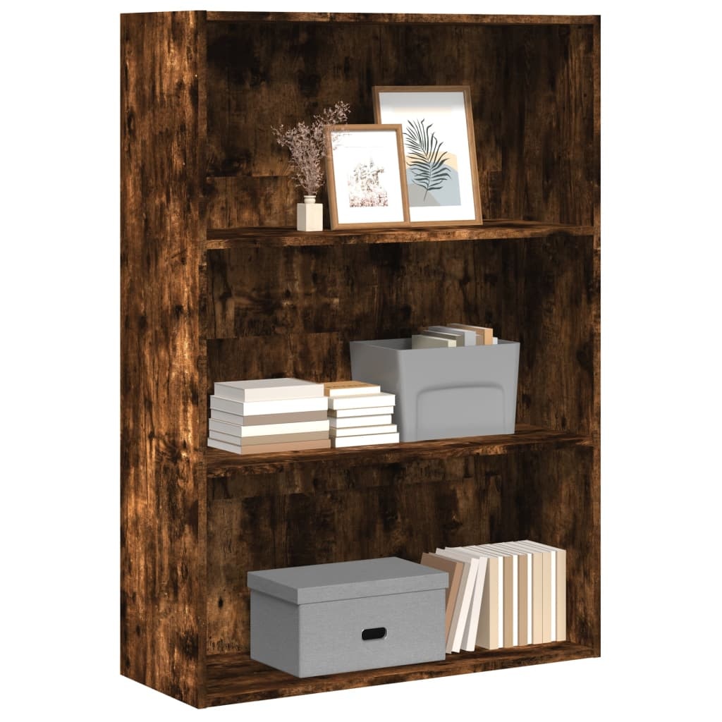 VidaXL Boekenkast 80x30x114 cm bewerkt hout gerookt eikenkleurig