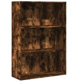 VidaXL Boekenkast 80x30x114 cm bewerkt hout gerookt eikenkleurig