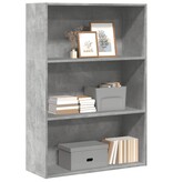 VidaXL Boekenkast 80x30x114 cm bewerkt hout betongrijs