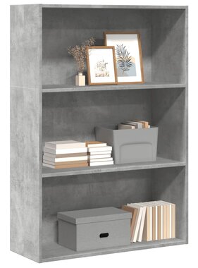 VidaXL Boekenkast 80x30x114 cm bewerkt hout betongrijs