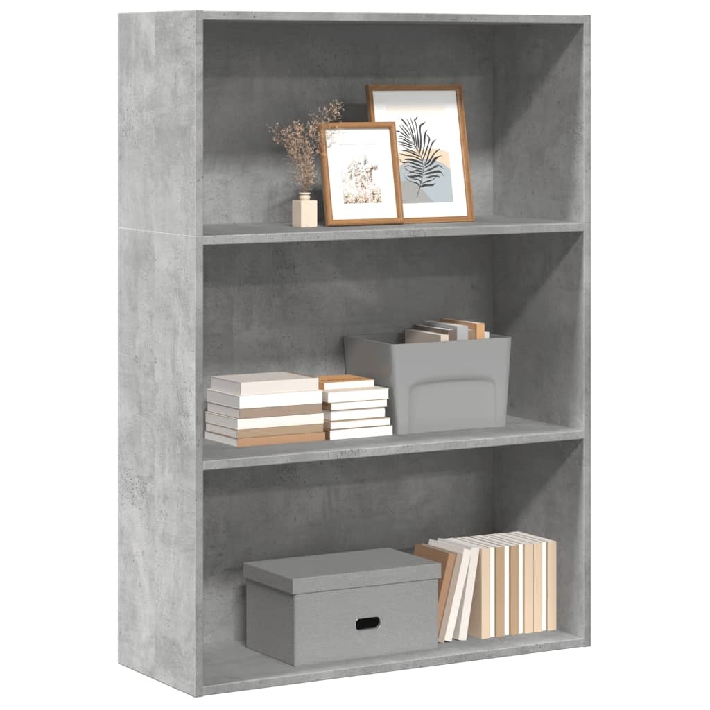 VidaXL Boekenkast 80x30x114 cm bewerkt hout betongrijs