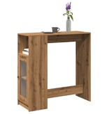 VidaXL Bartafel met rekken 101x40x103,5 cm hout artisanaal eikenkleur