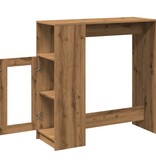 VidaXL Bartafel met rekken 101x40x103,5 cm hout artisanaal eikenkleur