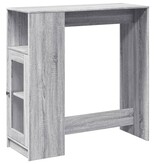 VidaXL Bartafel met rekken 101x40x103,5 cm bewerkt hout grijs sonoma