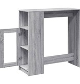 VidaXL Bartafel met rekken 101x40x103,5 cm bewerkt hout grijs sonoma