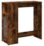 VidaXL Bartafel met rekken 101x40x103,5 cm bewerkt hout gerookt eiken