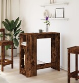 VidaXL Bartafel met rekken 101x40x103,5 cm bewerkt hout gerookt eiken