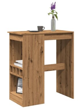 VidaXL Bartafel met rekken 90x47,5x103,5 cm hout artisanaal eikenkleur