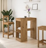 VidaXL Bartafel met rekken 90x47,5x103,5 cm hout artisanaal eikenkleur