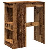VidaXL Bartafel met rekken 90x47,5x103,5 cm bewerkt hout oud houtkleur