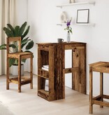 VidaXL Bartafel met rekken 90x47,5x103,5 cm bewerkt hout oud houtkleur