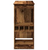 VidaXL Bartafel met rekken 90x47,5x103,5 cm bewerkt hout oud houtkleur