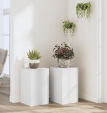 VidaXL Plantenstandaards 2 st 30x30x50 cm bewerkt hout wit