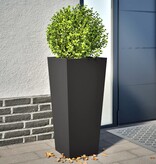 VidaXL Plantenbakken 2 st 35x35x75 cm staal zwart