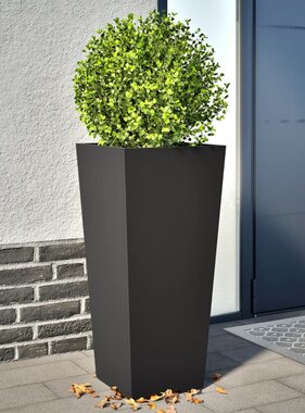 VidaXL Plantenbakken 2 st 35x35x75 cm staal zwart