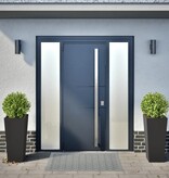 VidaXL Plantenbakken 2 st 35x35x75 cm staal zwart