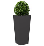 VidaXL Plantenbakken 2 st 35x35x75 cm staal zwart
