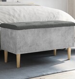 VidaXL Opbergbankje 82x42x46 cm bewerkt hout betongrijs