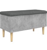 VidaXL Opbergbankje 82x42x46 cm bewerkt hout betongrijs
