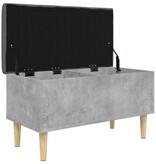 VidaXL Opbergbankje 82x42x46 cm bewerkt hout betongrijs