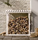 VidaXL Haardhoutrek 108x64,5x109 cm massief grenenhout wit