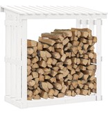 VidaXL Haardhoutrek 108x64,5x109 cm massief grenenhout wit