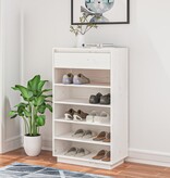 VidaXL Schoenenkast 60x34x105 cm massief grenenhout wit