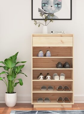 VidaXL Schoenenkast 60x34x105 cm massief grenenhout
