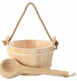 VidaXL Sauna Emmer 2 pcs Bruin Massief Vurenhout en Hennep