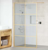 VidaXL Inloop Douche Wand Goud 115 x 195 cm gehard glas
