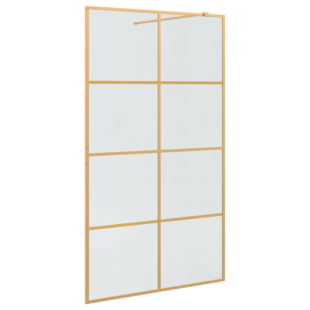 VidaXL Inloop Douche Wand Goud 115 x 195 cm gehard glas
