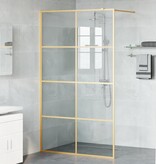 VidaXL Inloop Douche Wand Goud 115 x 195 cm gehard glas