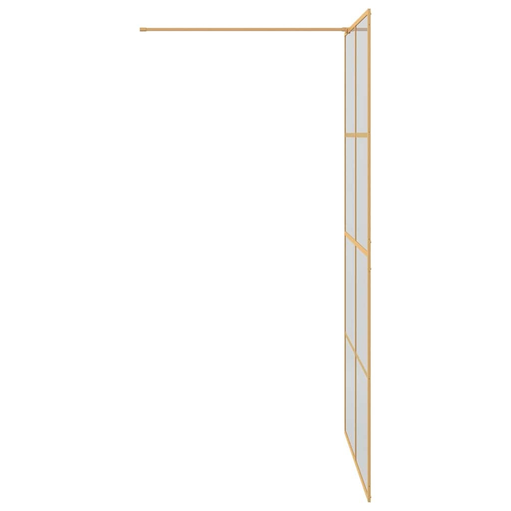 VidaXL Inloop Douche Wand Goud 115 x 195 cm gehard glas